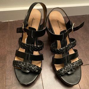 Black Strappy Heeled Sandals